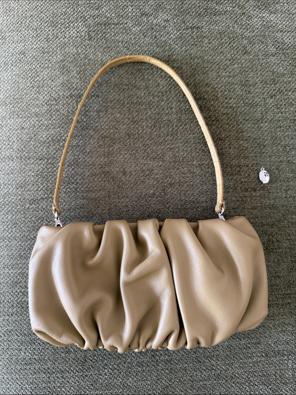 STAUD Bean Bag, Khaki Leather